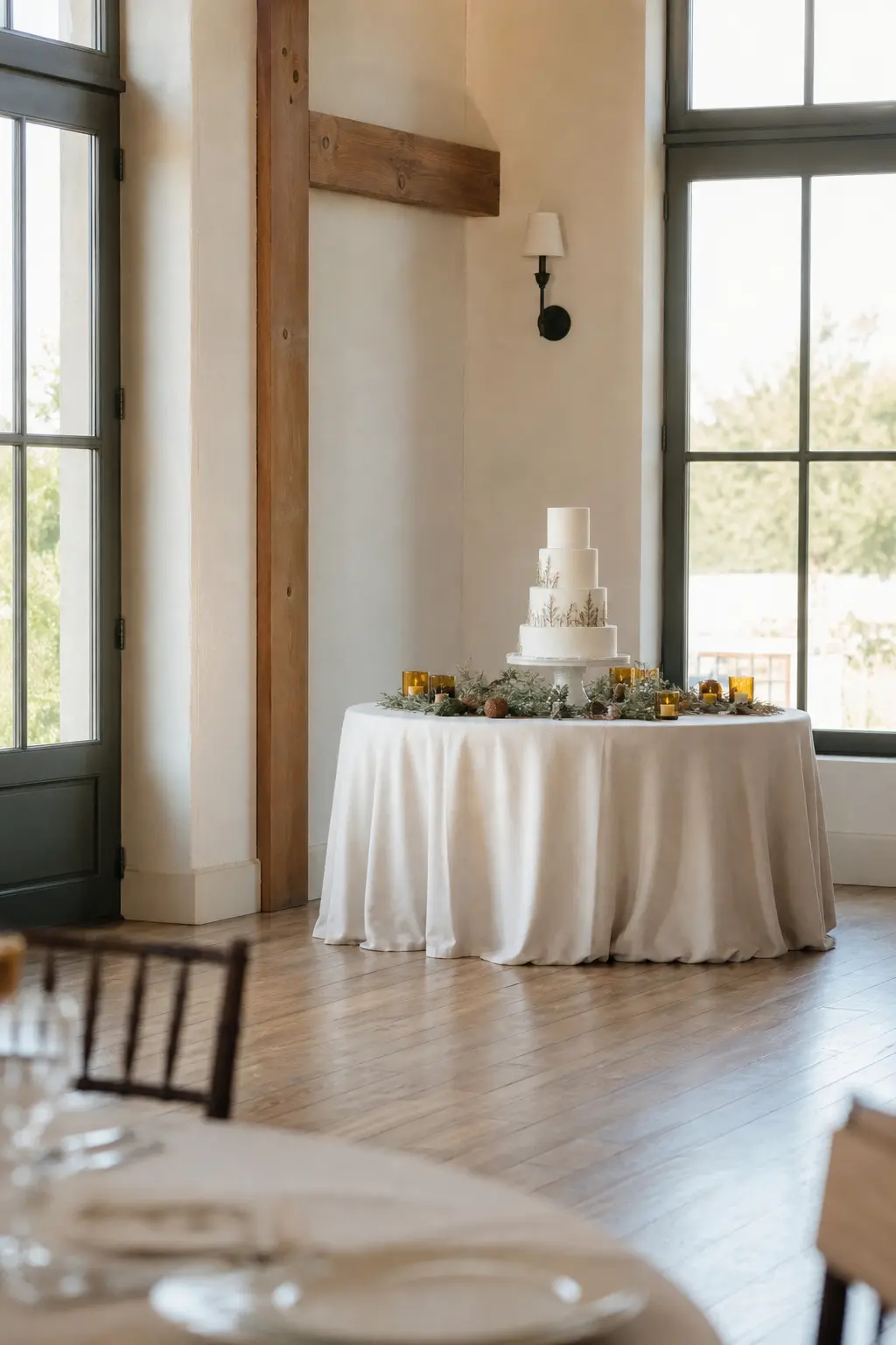 A Cake-Adjacent Arrangement
