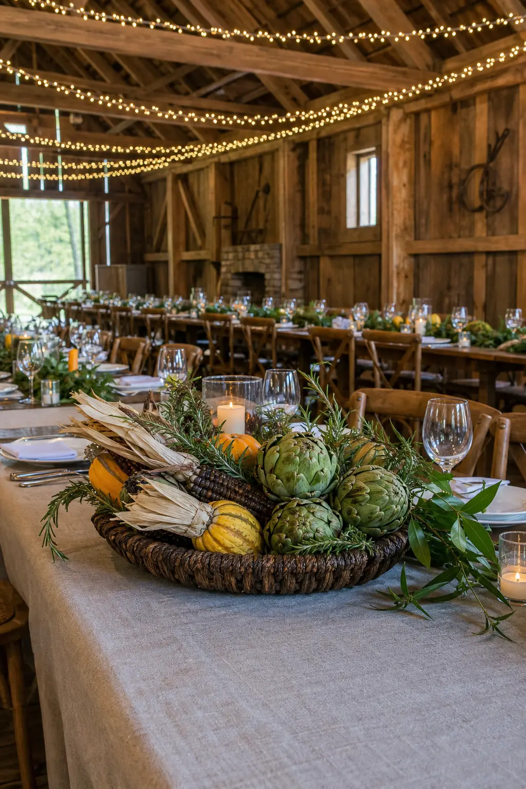 A Woven Basket of Seasonal Vegetables