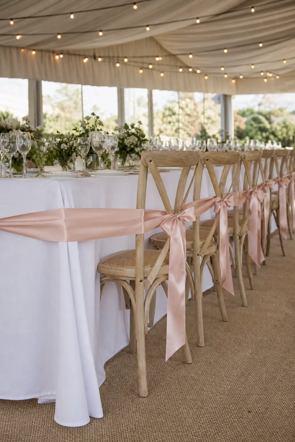 Length of Ribbon Tied at Each Chair