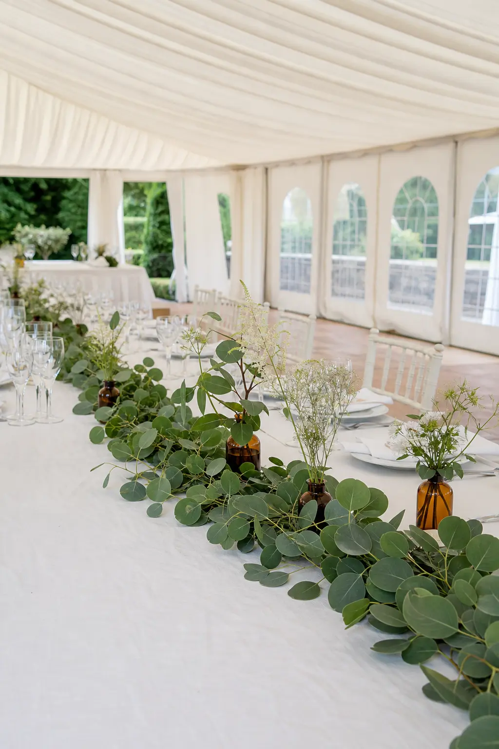 Low Garland of Greenery Pinned Flat