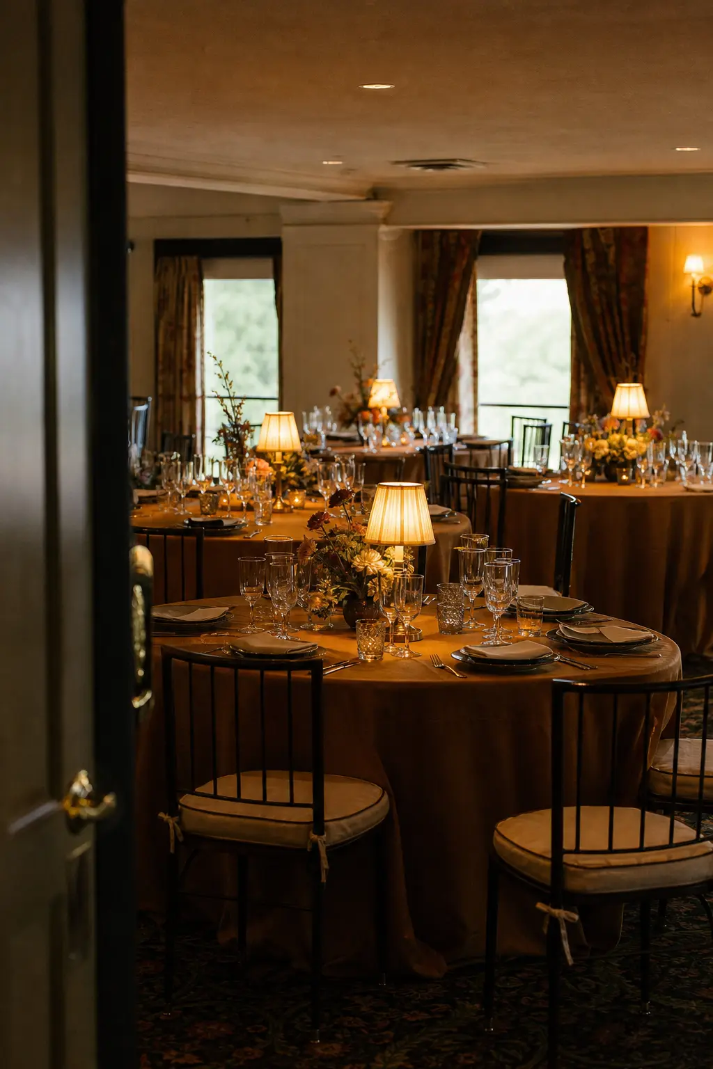 Small Table Lamps Replacing Every Third Centerpiece