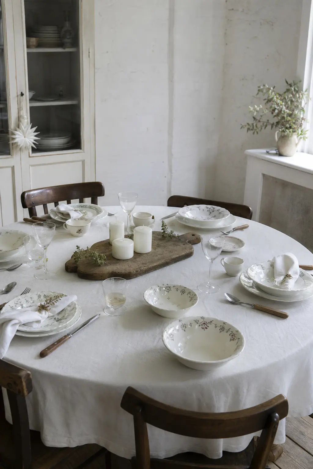 Bone China with Unpolished Wood