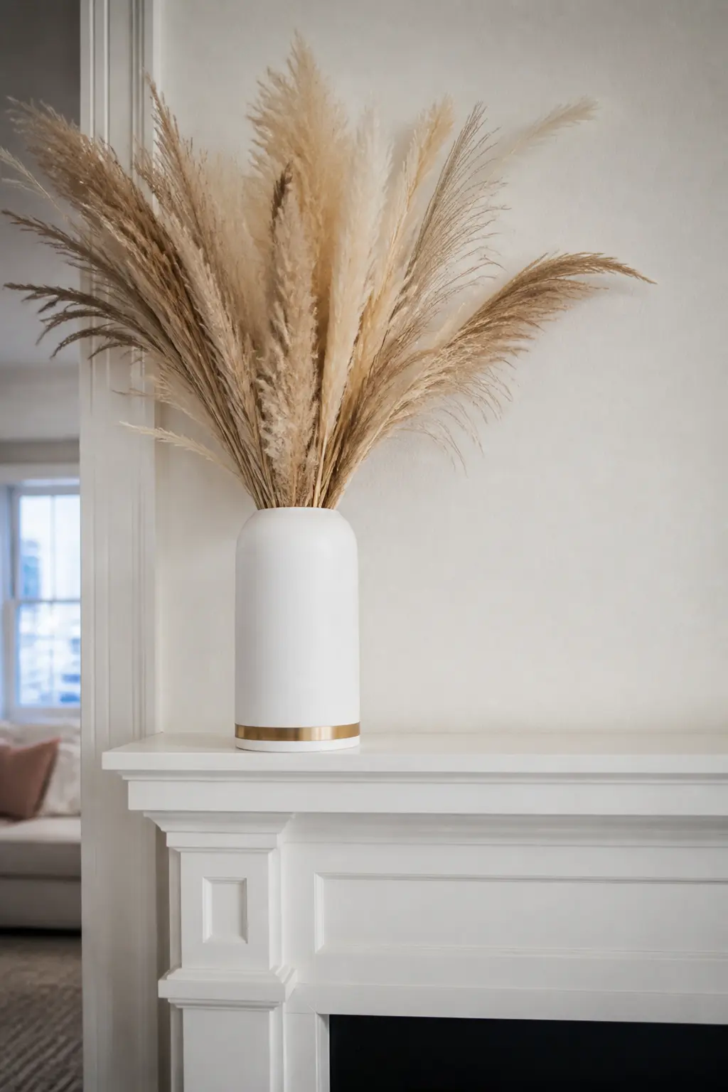 White with Dried Grasses