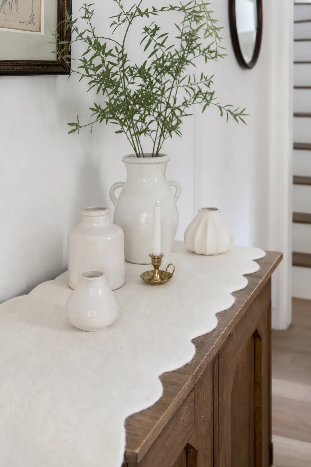 White with Felted Wool