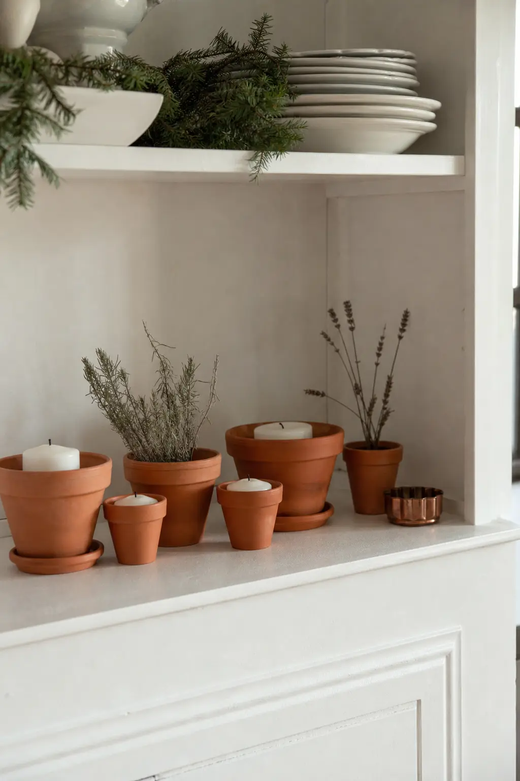 White with Unpainted Terracotta