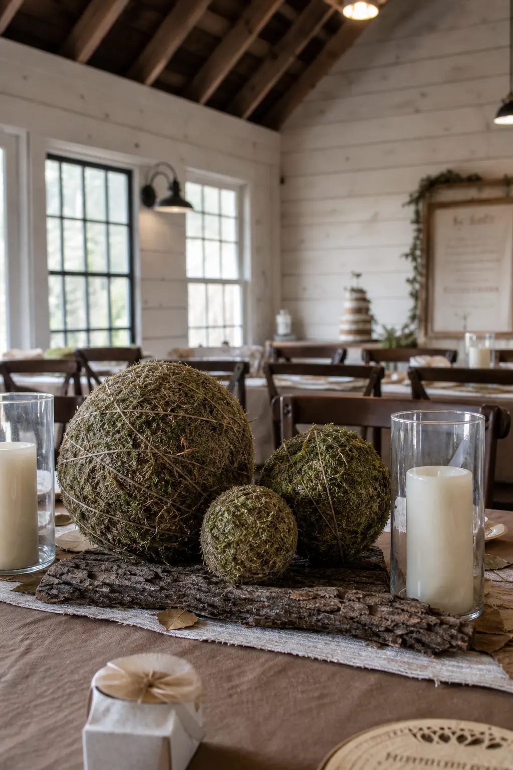 Dried Moss Balls Centrepiece