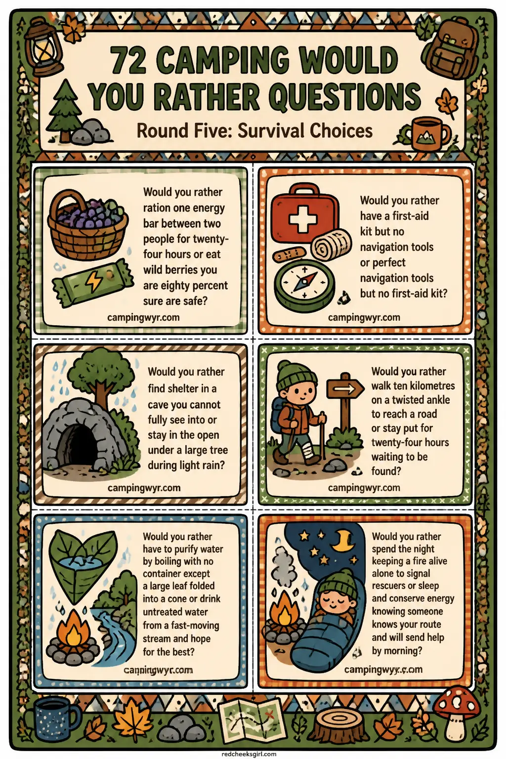 Round Five: Survival Choices Cards B printable