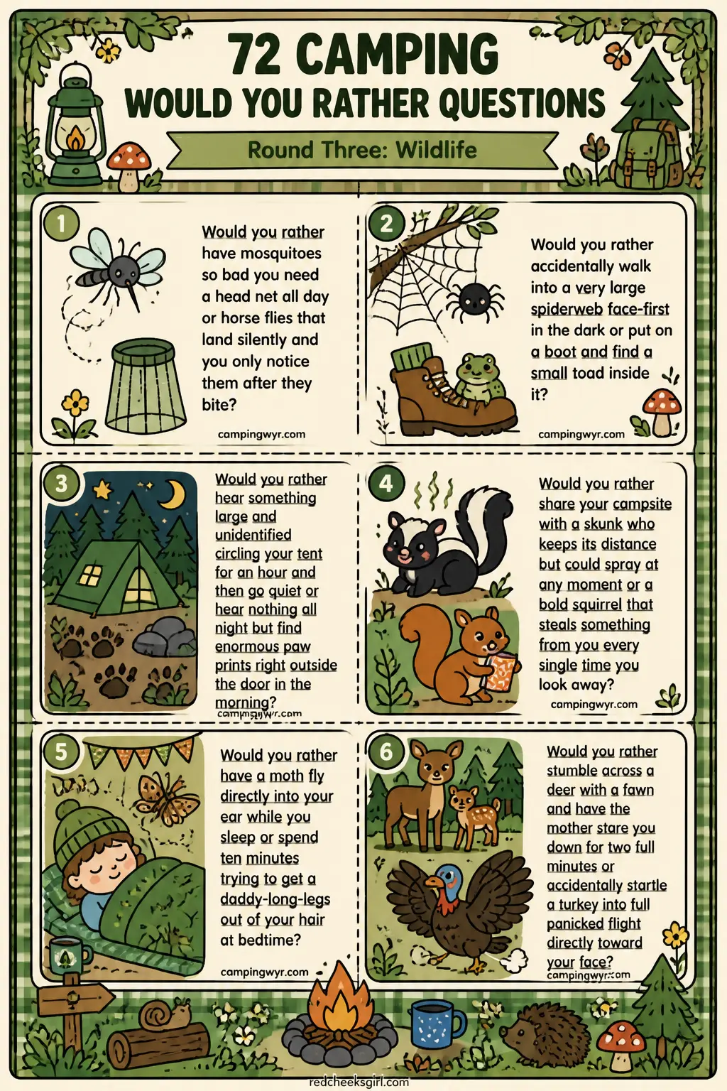 Round Three: Wildlife Cards B printable
