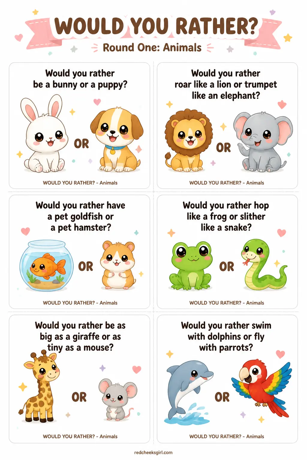 Animals Cards Sheet 1 printable