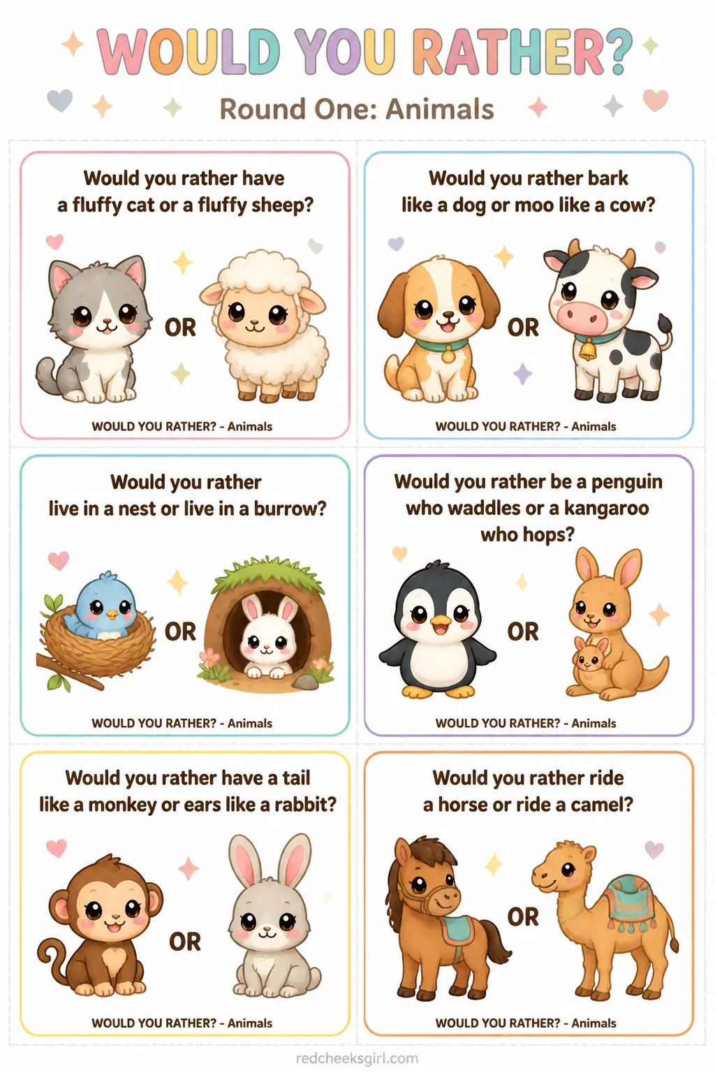 Animals Cards Sheet 2 printable