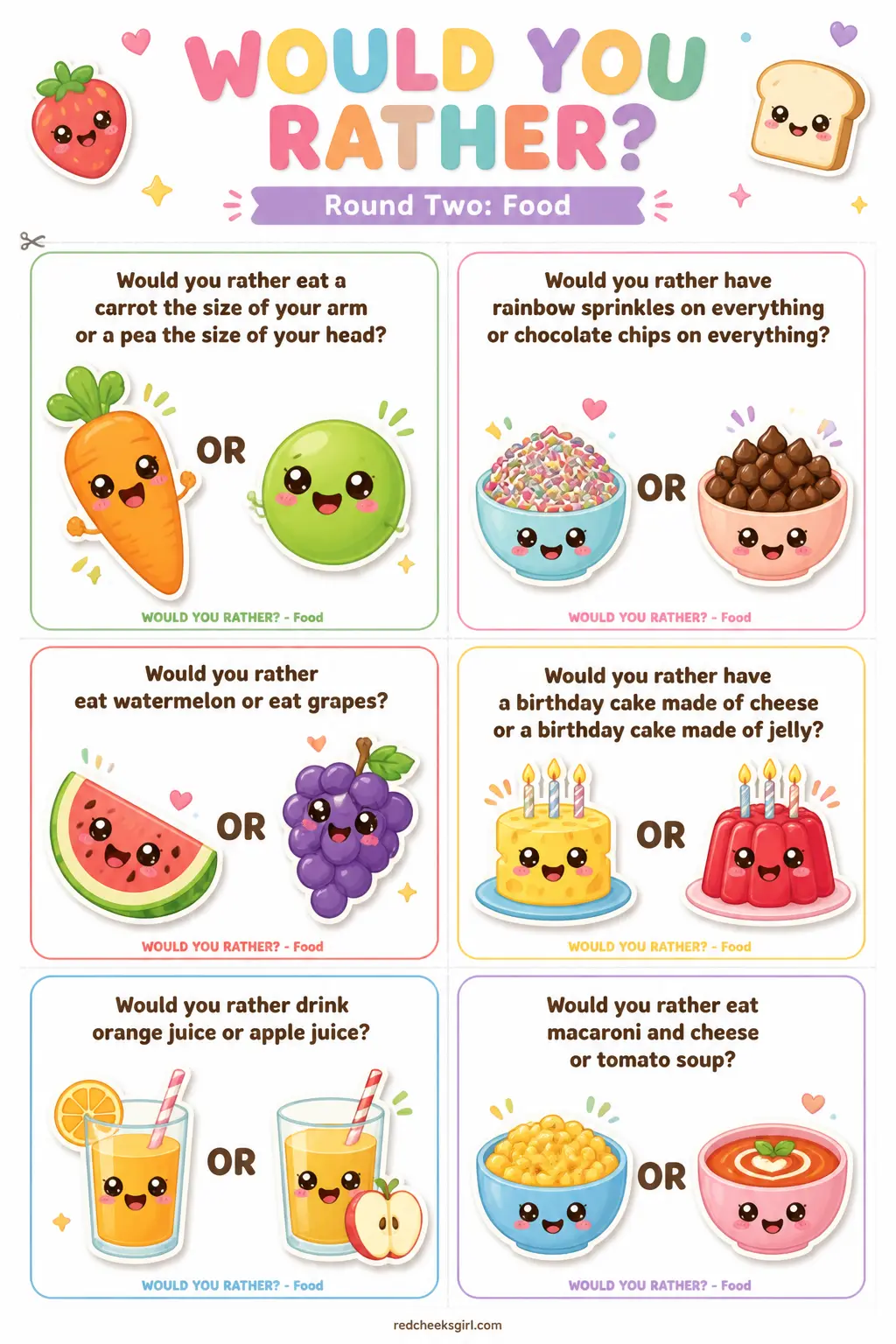 Food Cards Sheet 2 printable