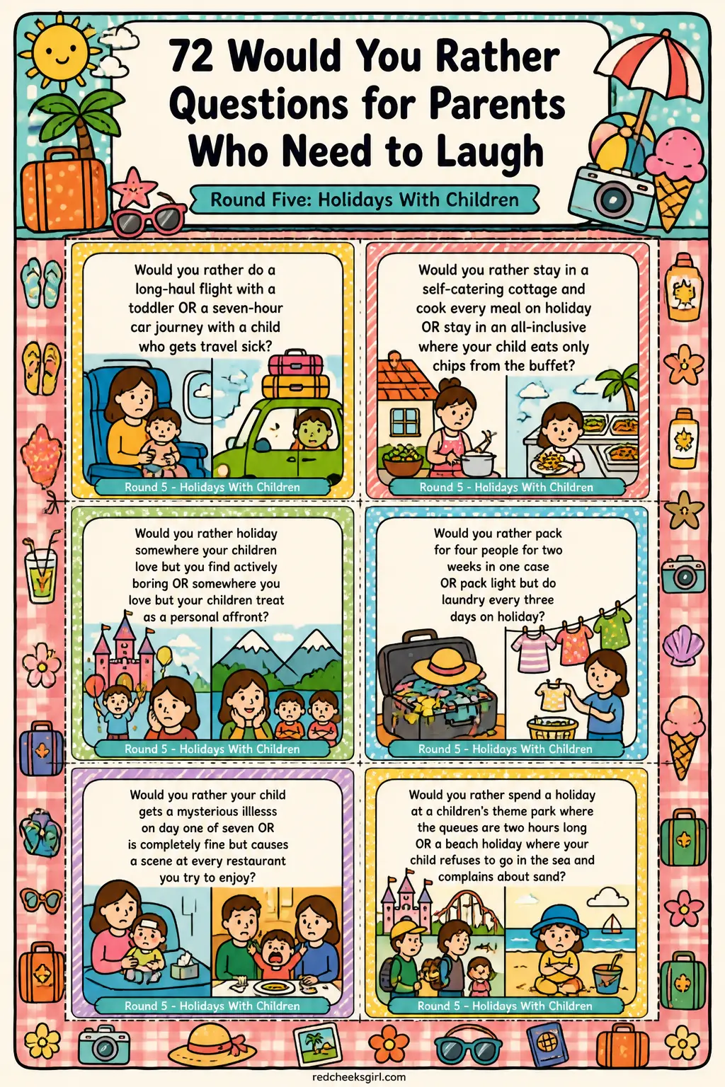 Holidays With Children Cards A printable