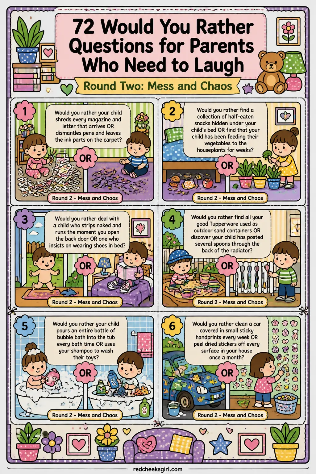 Mess and Chaos Cards B printable