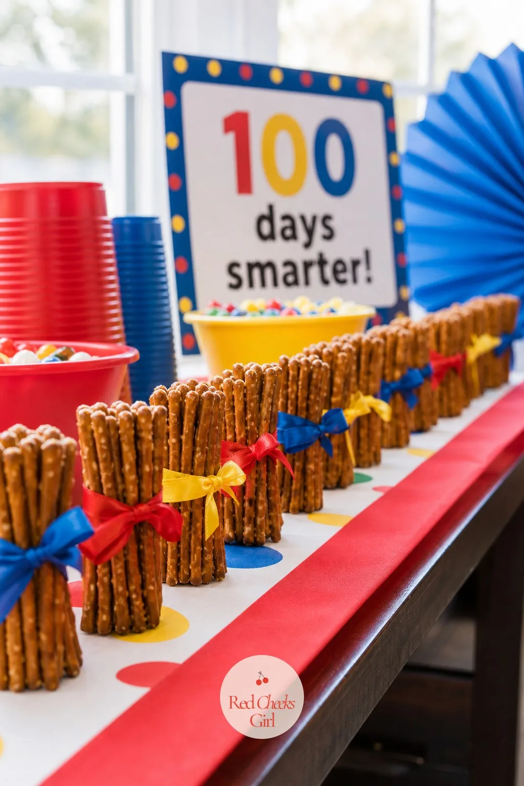 The Pretzel Stick Tally Fence — A heap of pretzel sticks on a plate disappears in minutes and nobody remembers how many there were. 100th day of school ideas