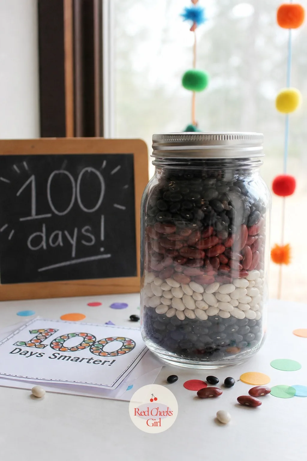 The 100 Dried Bean Mosaic Jar — This one can happen while dinner is on the stove, which is most of the point. 100th day of school projects