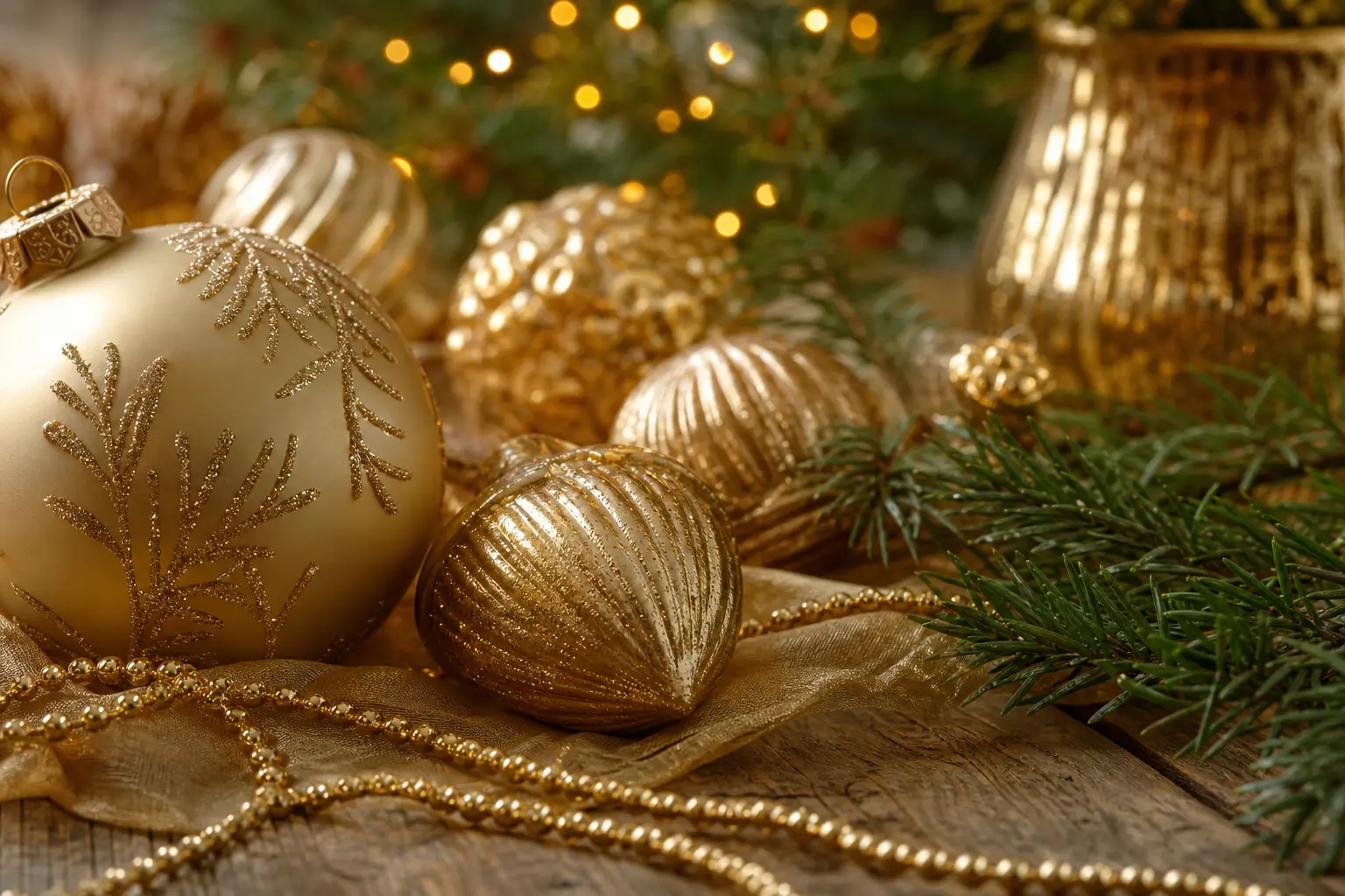 21 Gold Christmas Decorations That Shimmer Like a Jewelry Box