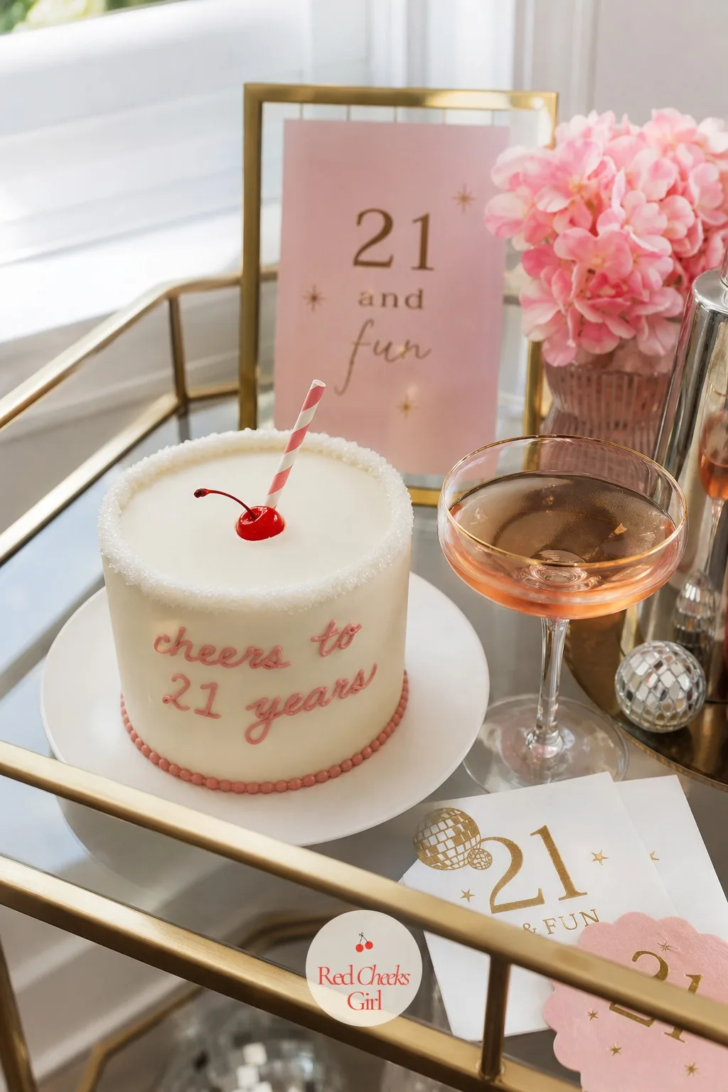 Cocktail-Rim Bento Cake — This one borrows its finish from the glass rather than the cocktail itself. 21st birthday cake ideas for her