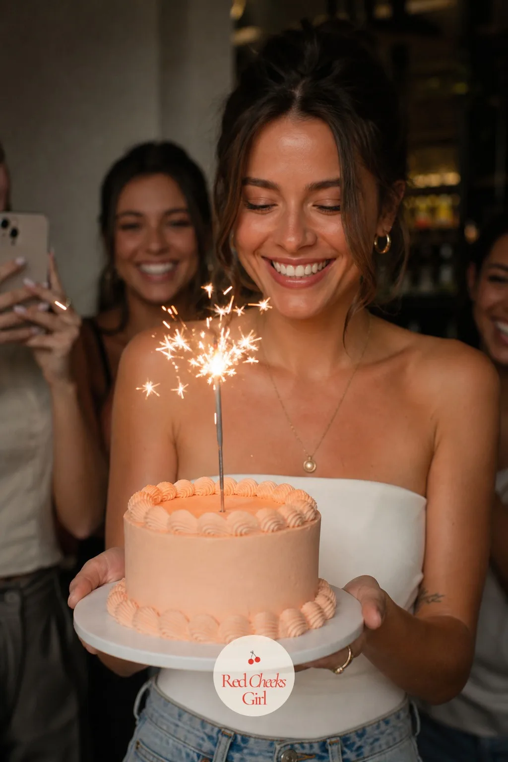 Mini Lambeth Cake With A Sparkler — Too small to serve a crowd, exactly the right size to light up for a single moment. 25th birthday cake
