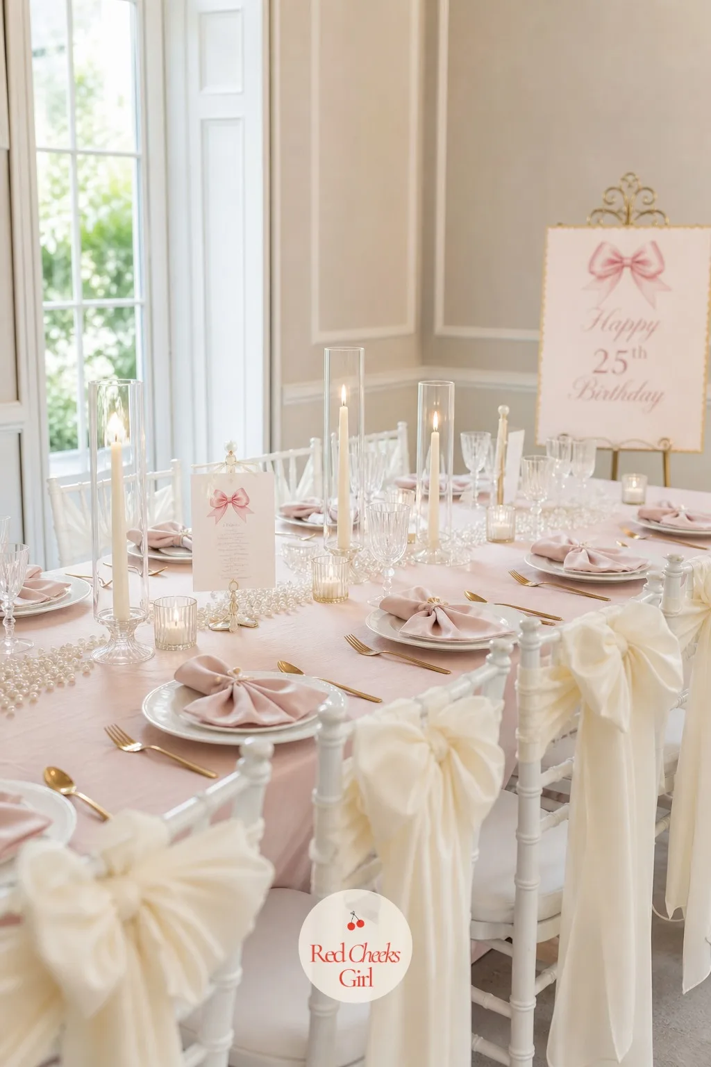 Coquette Bow Dinner Party — She has been drawing bows in the margins of notebooks since she was nine, and this finally gives them somewhere grown up to live.