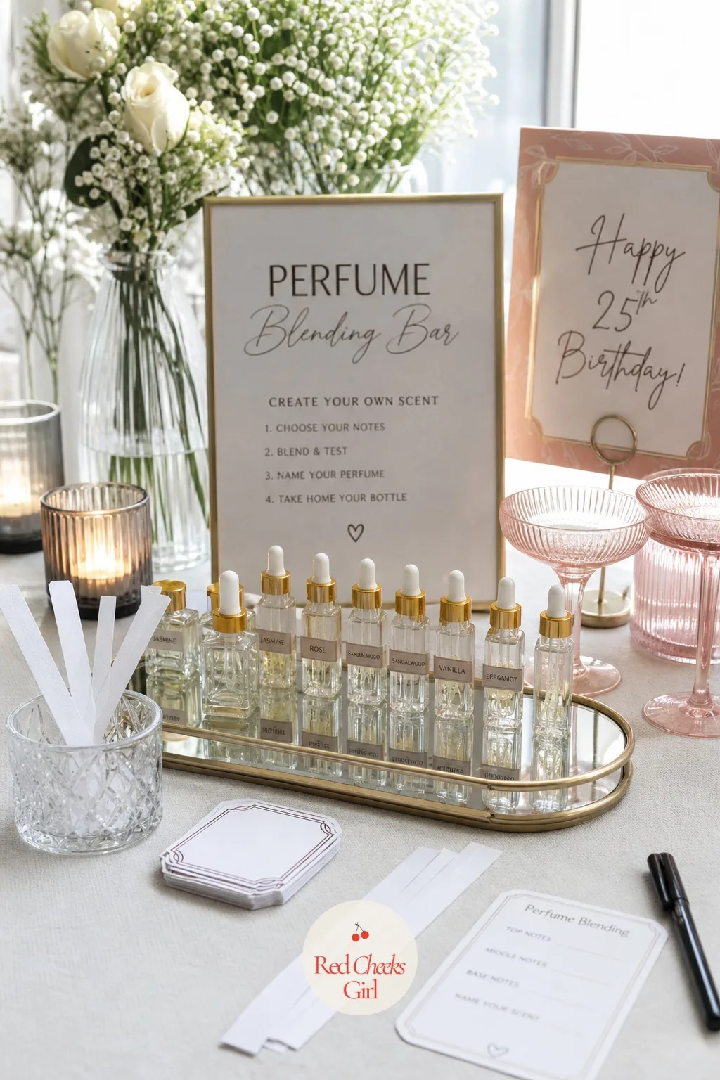 Custom Perfume Blending Bar — She already owns six half used bottles from other people's guesses at her taste. 25th birthday ideas for her