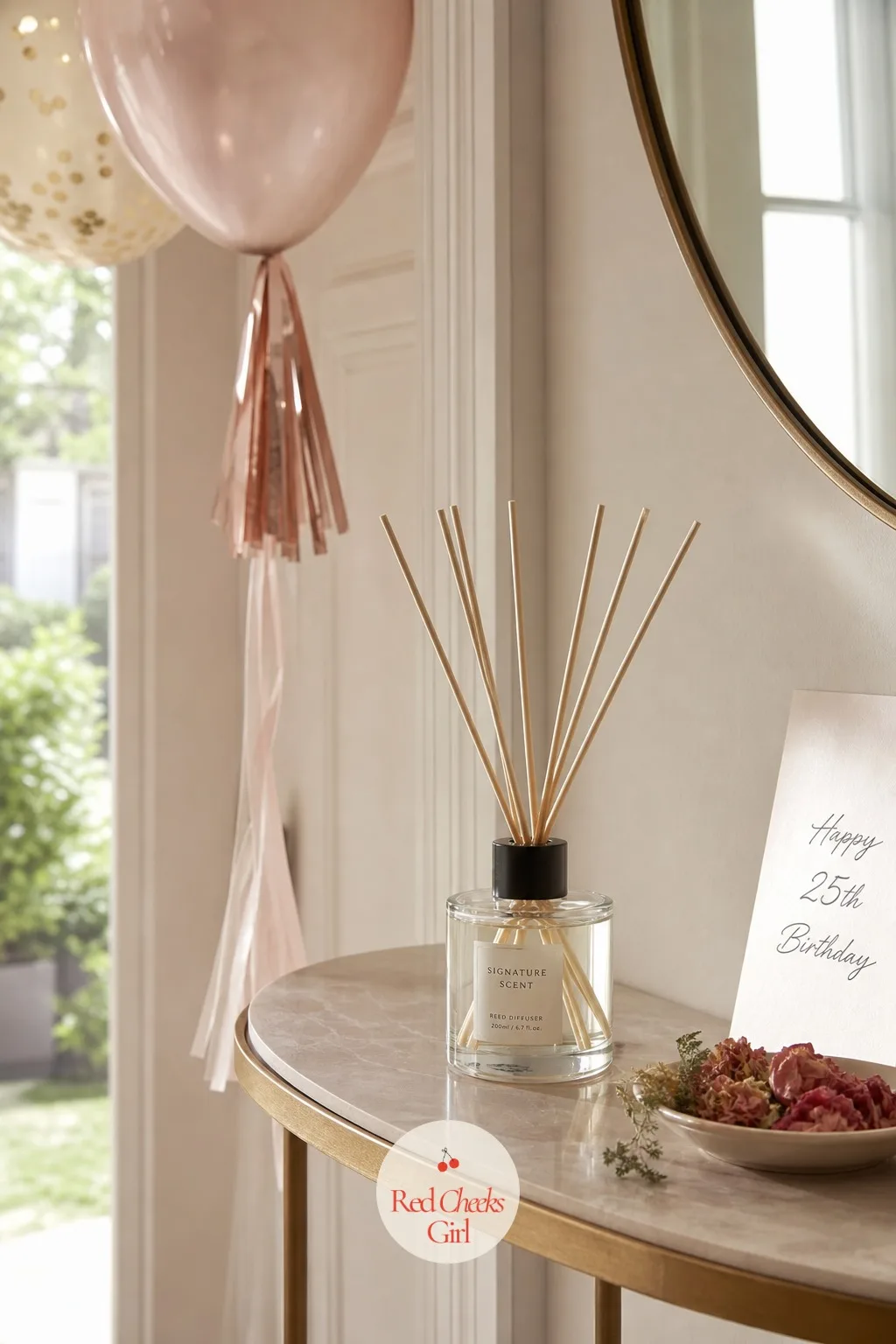 Reed Diffuser in a Signature Scent — The last thing guests notice is usually a smell, not a sight. 25th birthday ideas for her