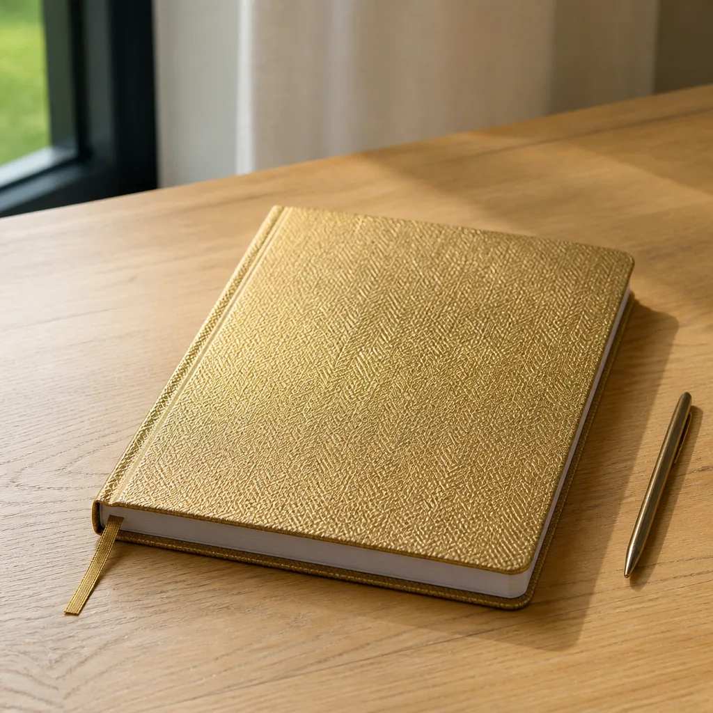 Gold Cover Journal — Not everyone wants to fill in someone else's prompts about how they met. 50th anniversary gifts