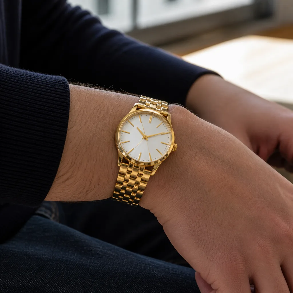 Gold Watch — He checks the time on his phone now, so a watch is not really about the time anymore. 50th anniversary gifts