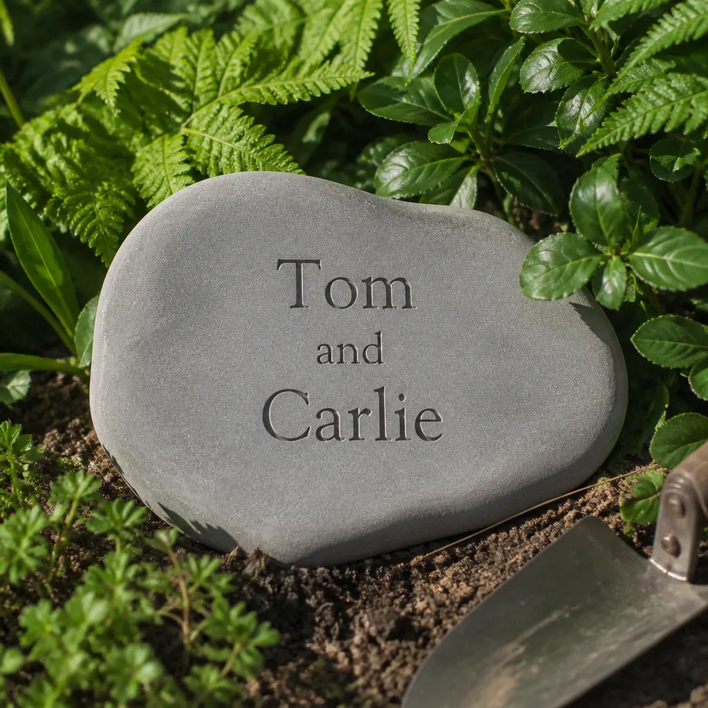 Personalized Garden Stone — If they spend more time in the garden than the living room, that is where the gift should live too. 50th anniversary gifts