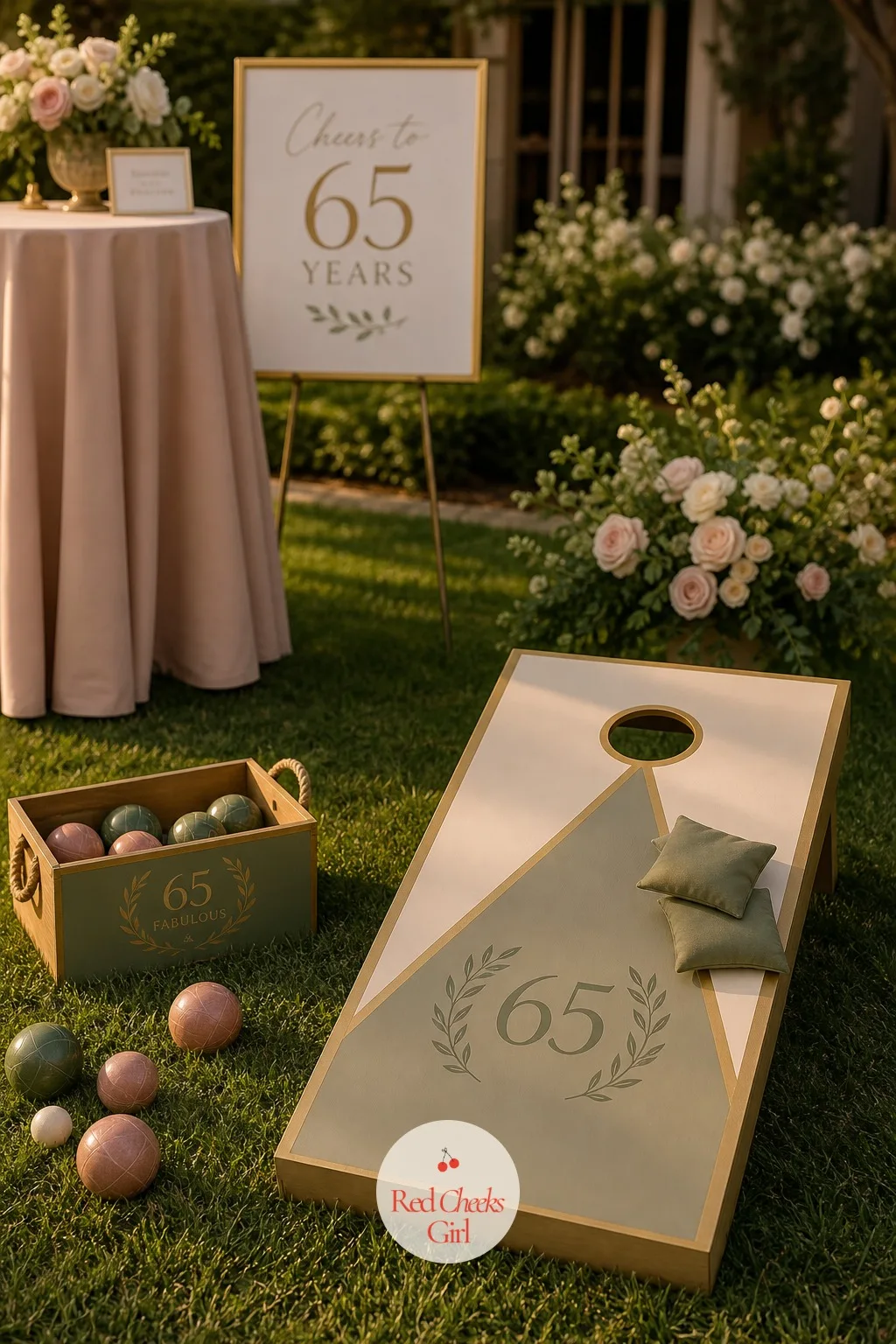 Lawn Games on the Grass — A party that only ever stands around the drinks table gets quiet by seven. 65th birthday ideas