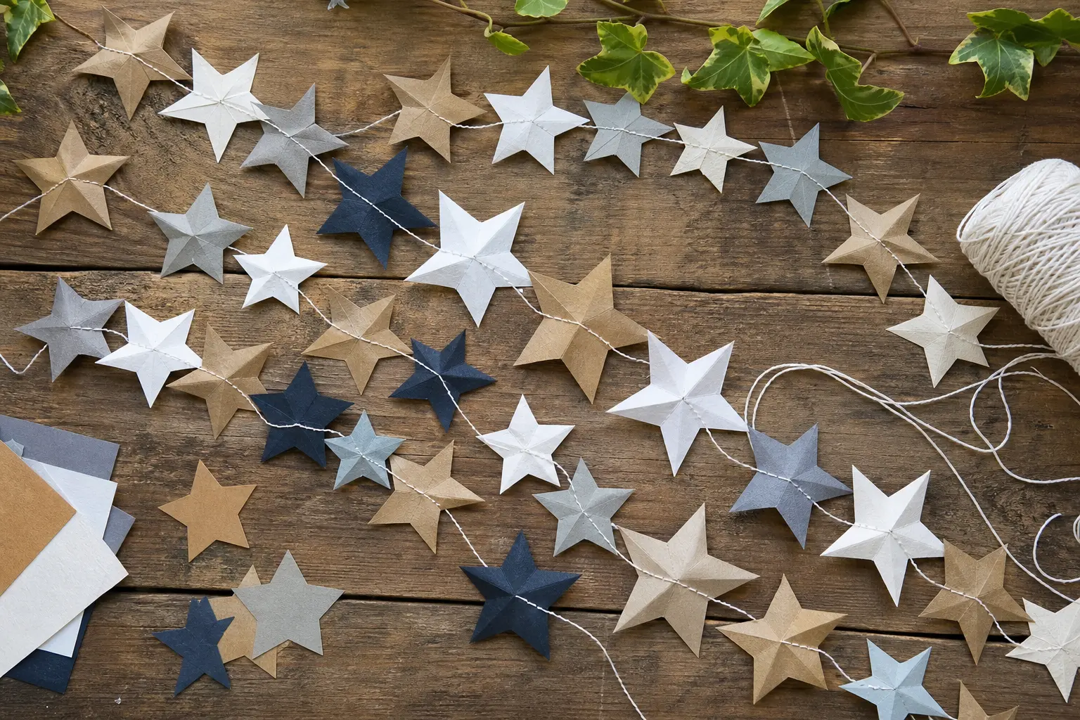 8 Free Printable Paper Star Garlands to Cut and String Across Your Windows