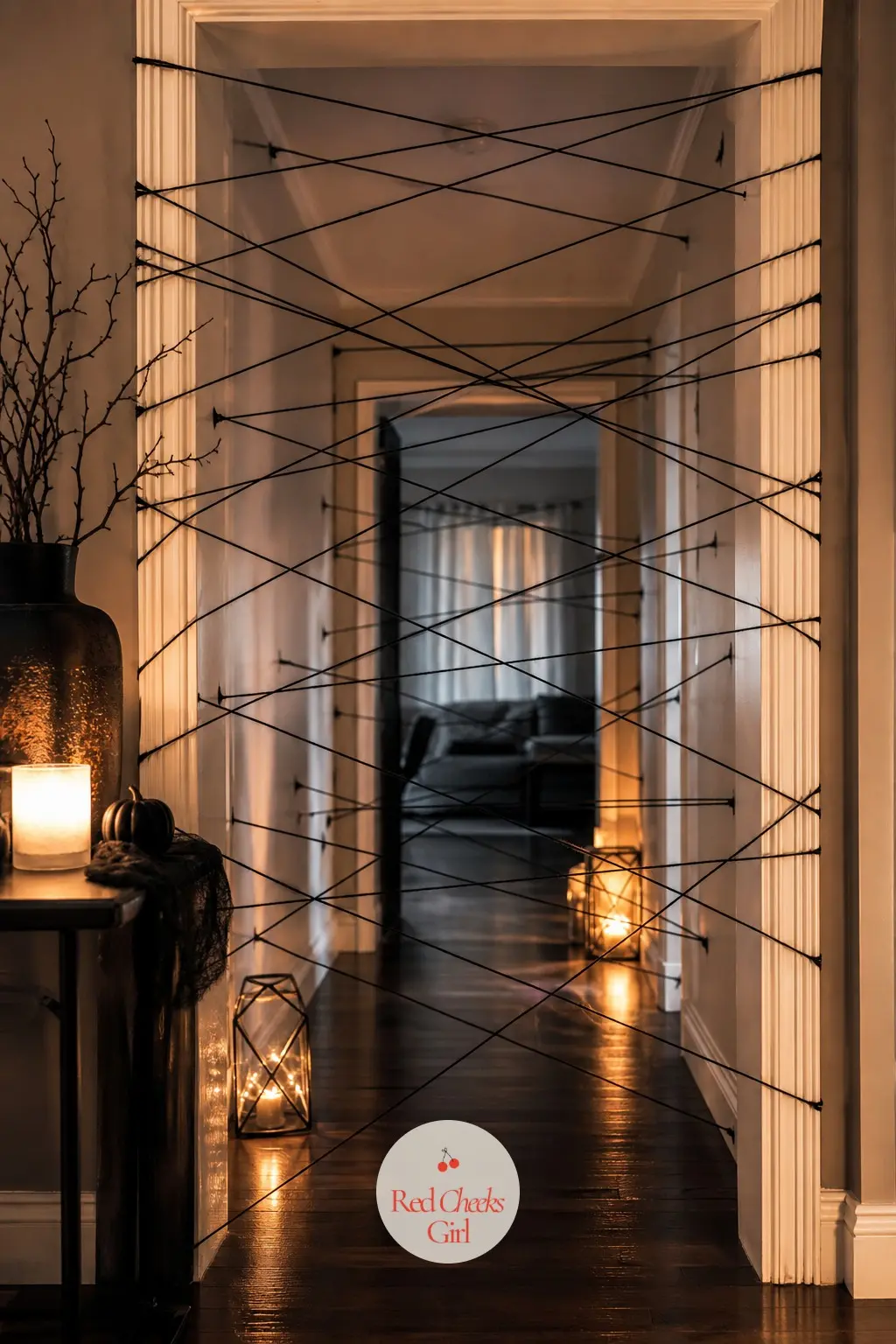 9. Spider Web Obstacle Course (Yarn)