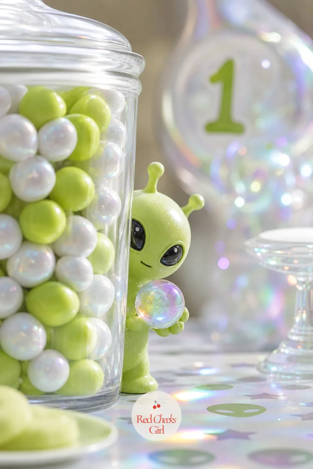 Little Alien Peek-a-Boo Figurines — A table full of food and nothing else can still feel a little cold, no matter how pretty the frosting is. Alien first