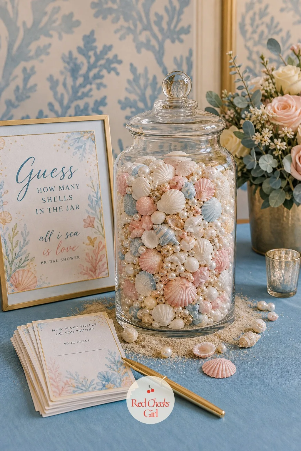Guess How Many Shells in the Jar — A simple guessing game gives the quieter moments of the afternoon something to anchor to, no hosting required once it is set