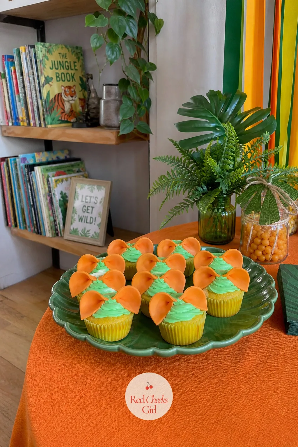 Elephant Ear Cupcake Platter — Not every cupcake needs a face. Animal themed birthday party