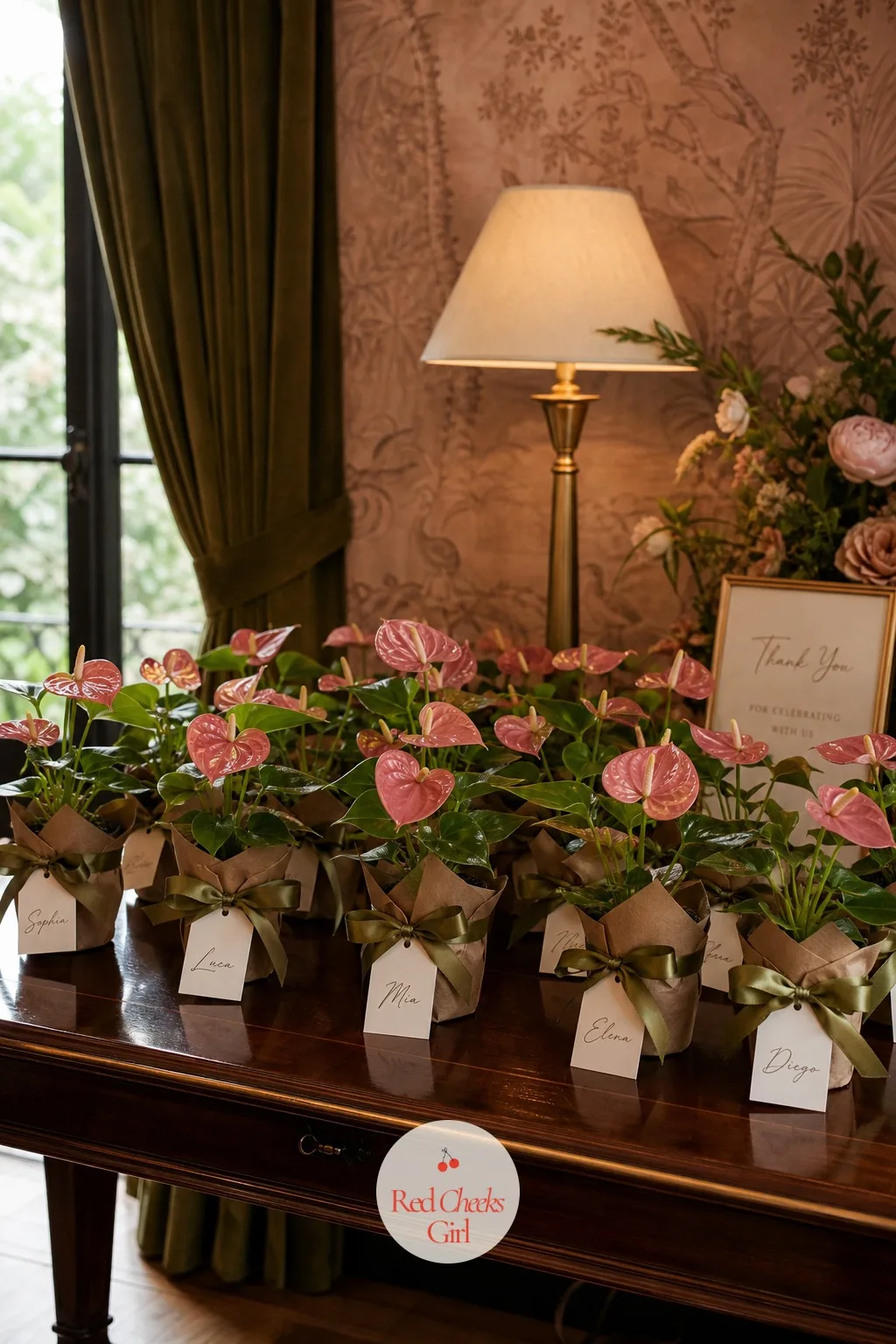 Mini Plant Favors — A favor that gets left on the table at the end of the night was never worth buying. Anthurium wedding