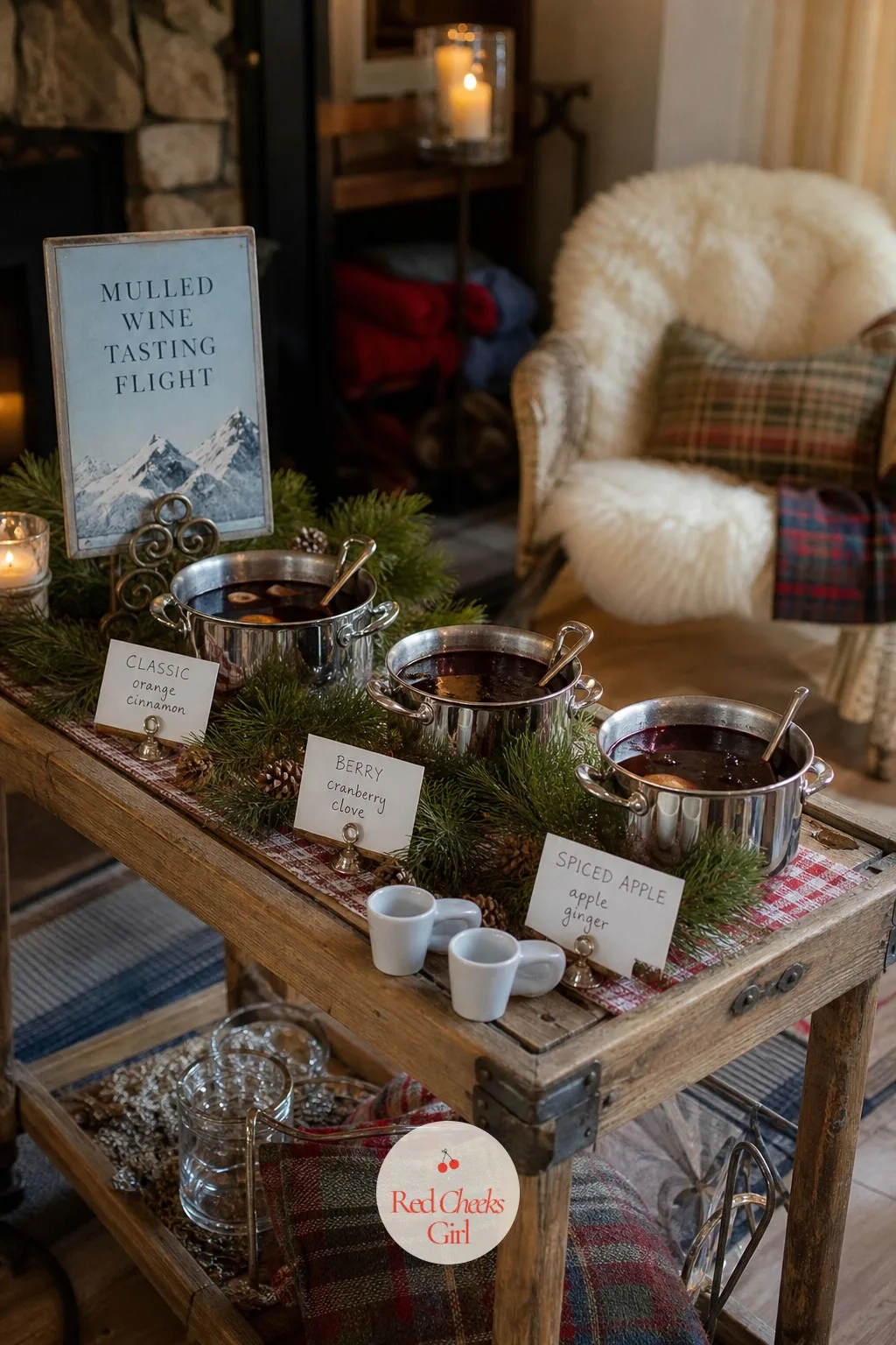 A Mulled Wine Tasting Flight — Instead of one pot of mulled wine, this makes a small event out of three. Apres ski party