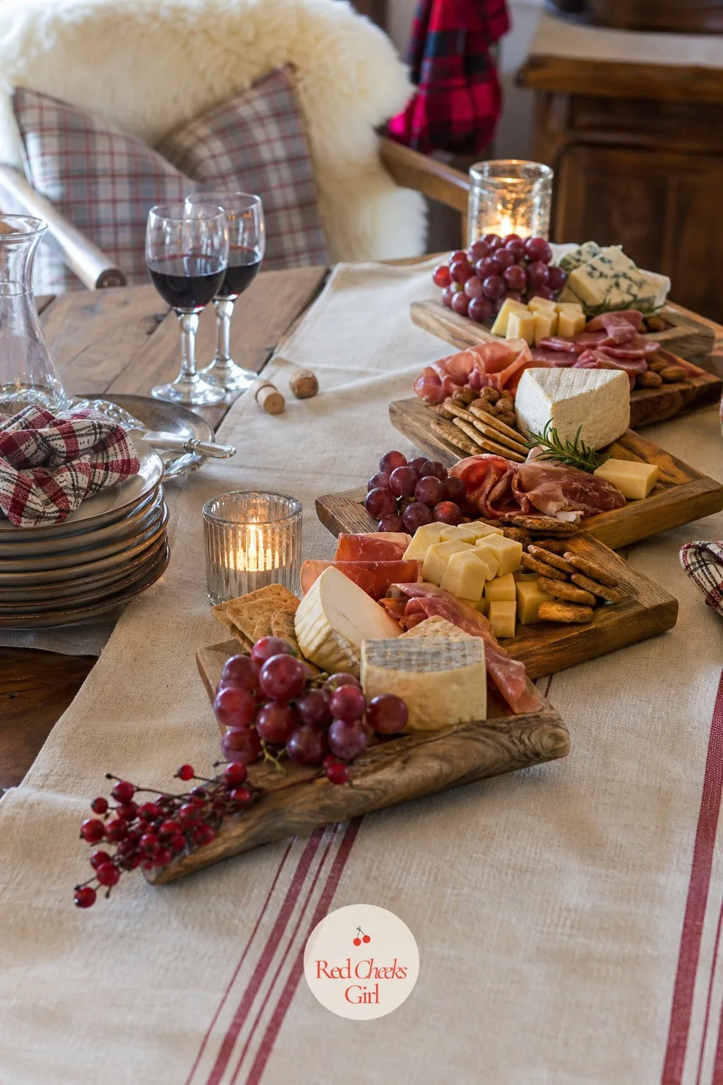 A Slope Shaped Bread and Cheese Board — One long board does the work of three separate plates. Apres ski party