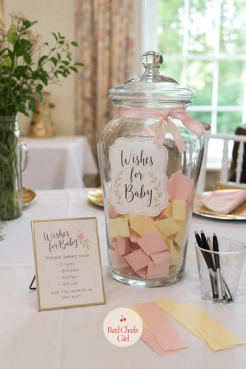 Wishes for Baby Jar — Different from the advice cards, this one asks for a single hope, not a paragraph. Baby shower activities not games