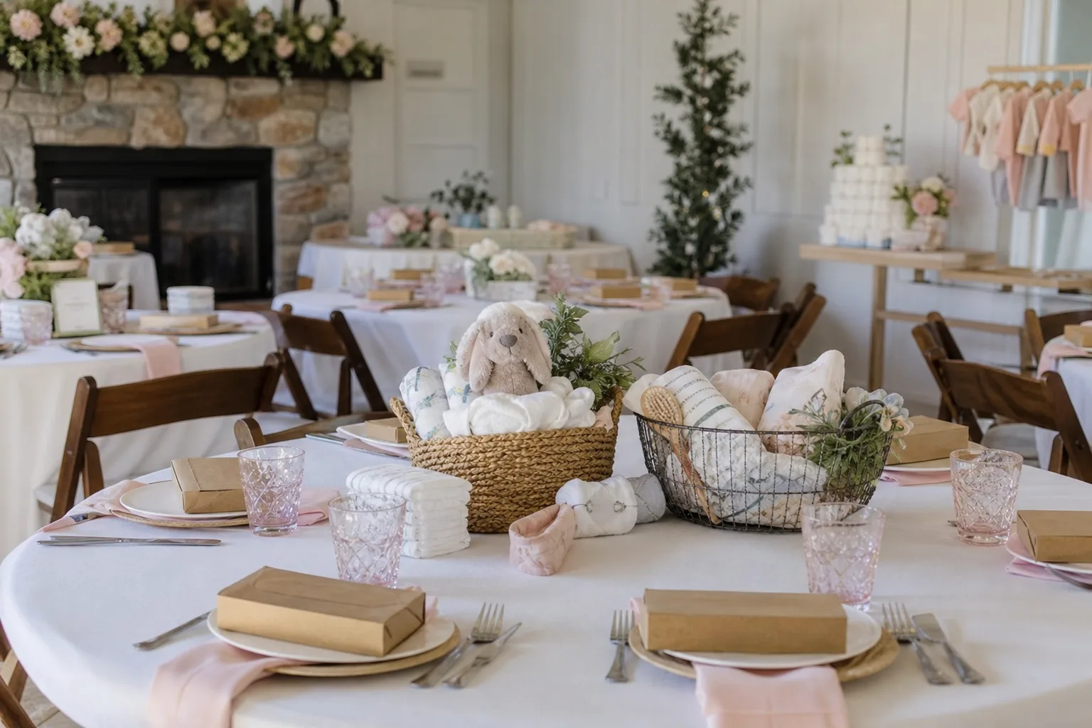 36 Baby Shower Centerpieces Made From Things the Baby Will Use Later