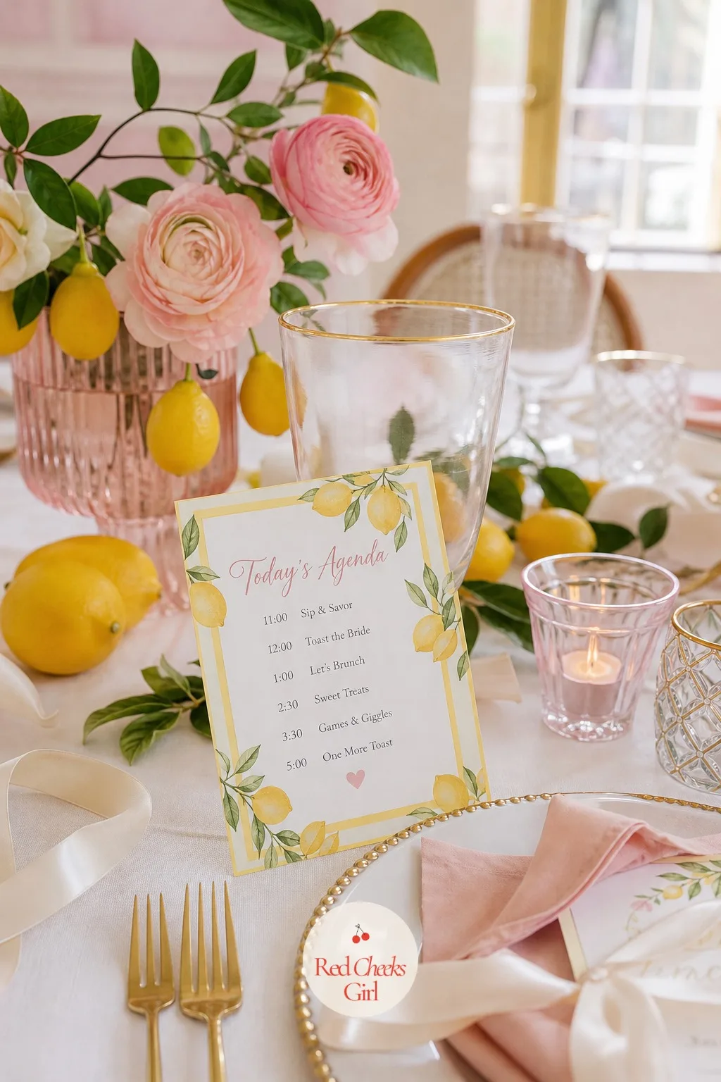 The Itinerary Card — A brunch without a timeline drifts, and someone always ends up checking her phone to see what comes next. Bachelorette brunch
