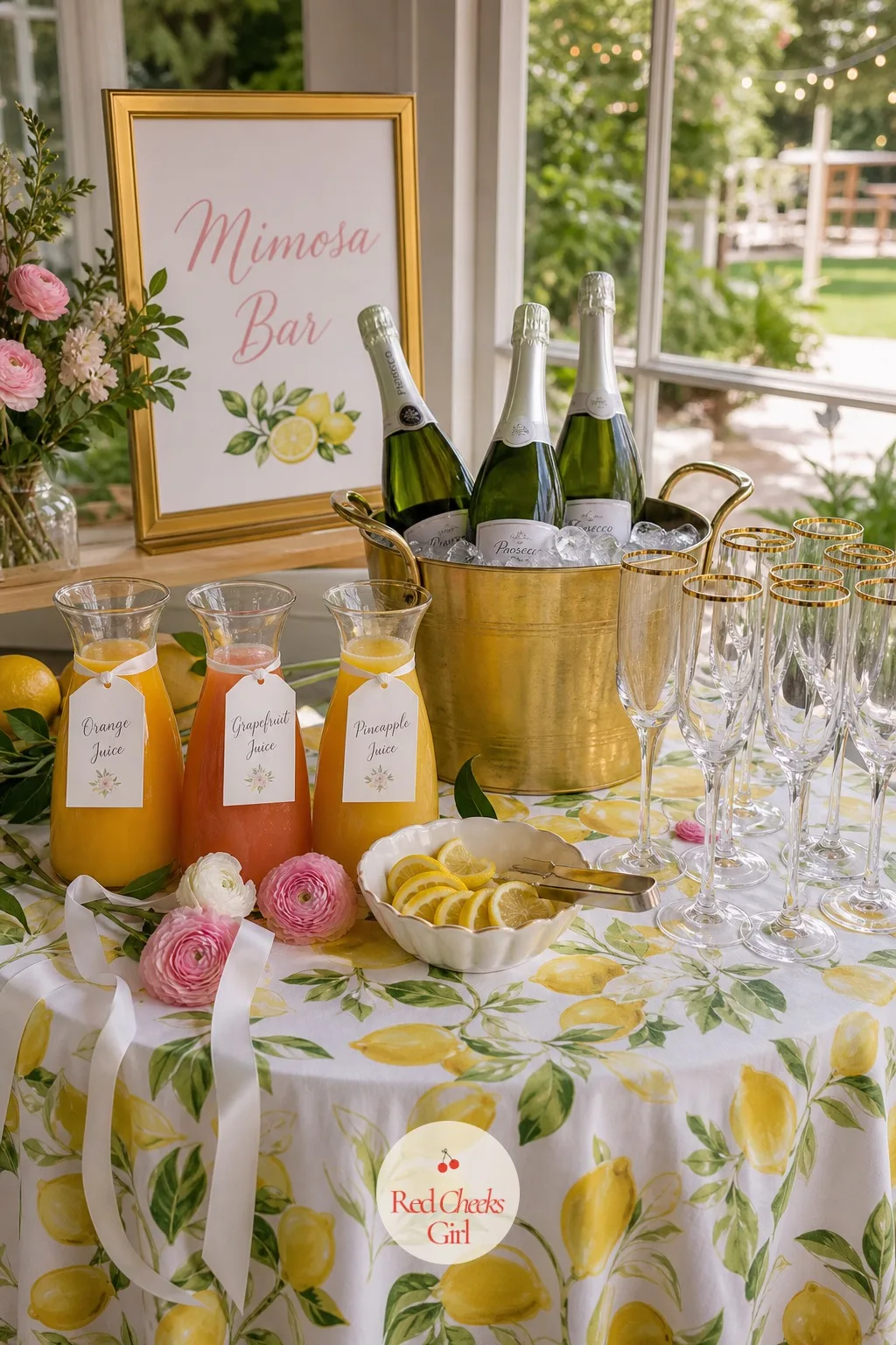 The Mimosa Bar — A pitcher of pre-mixed mimosas loses its fizz by the second round. Bachelorette brunch