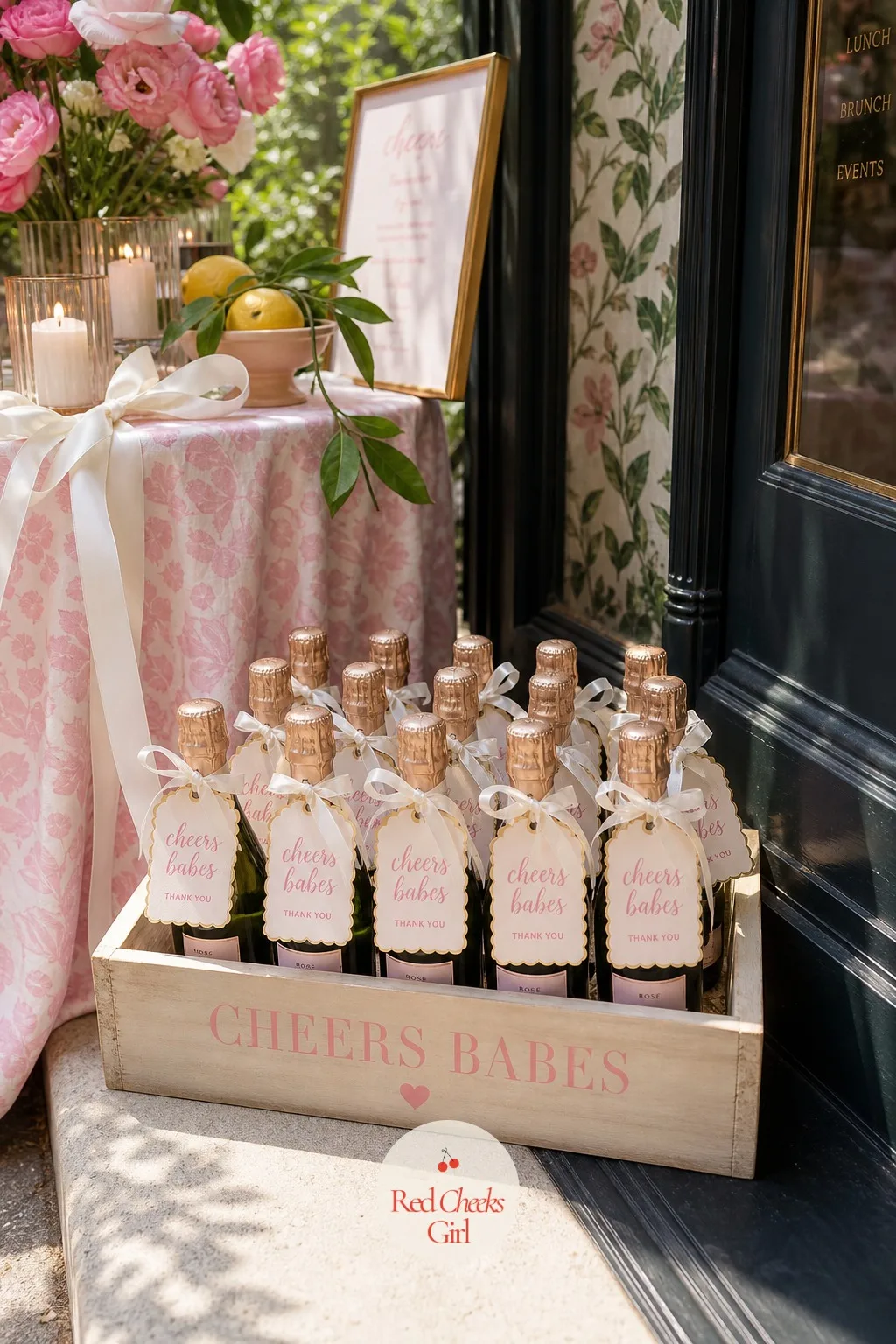 Mini Champagne Favors — A favor she actually uses beats one that sits in a drawer. Bachelorette brunch