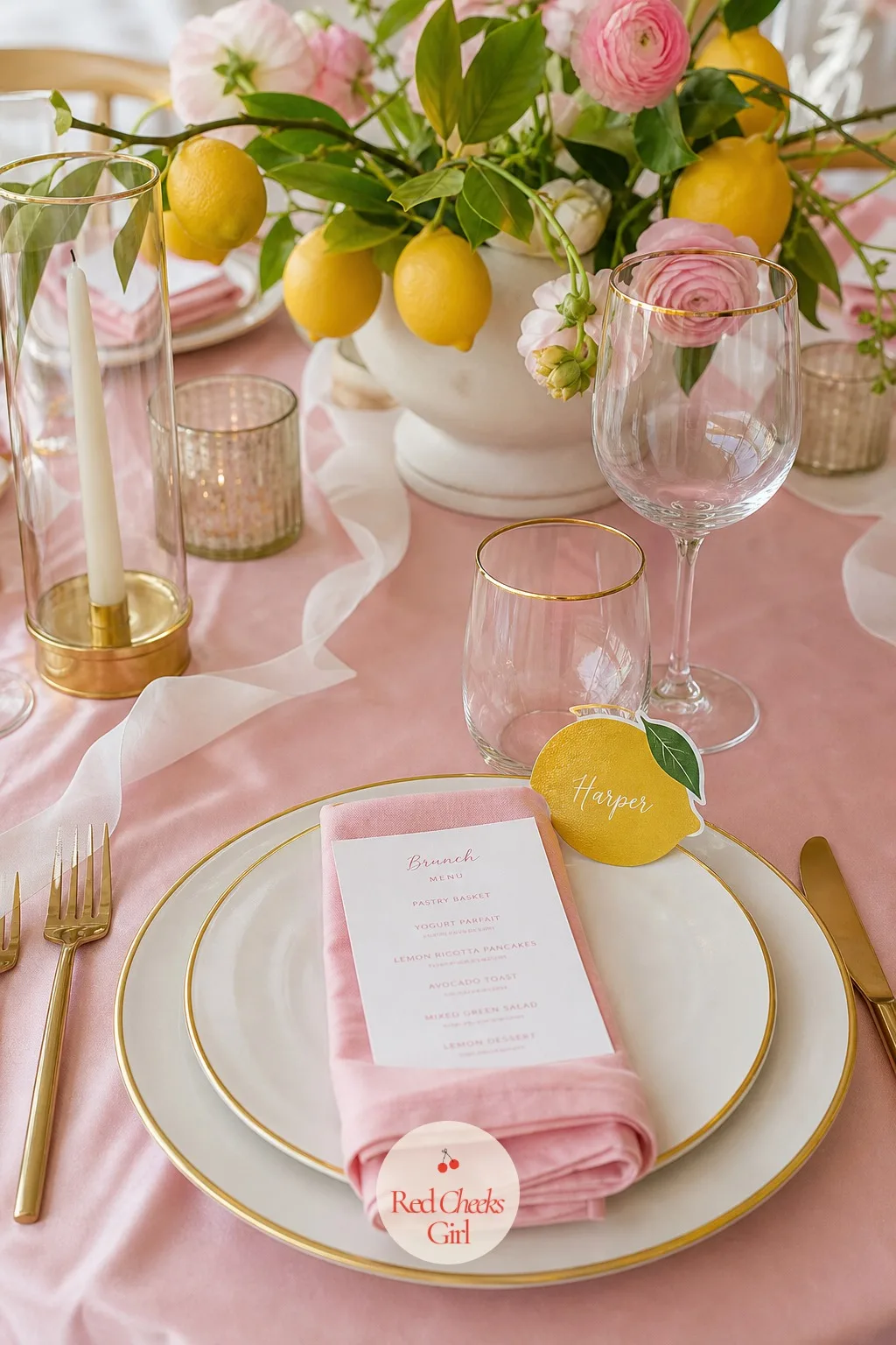 The Place Settings — Nobody needs a formal place card at a brunch, but a small one tells each guest where to sit without a traffic jam at the table's edge.