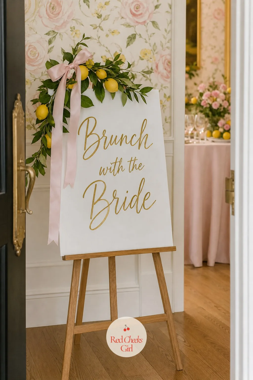 The Welcome Sign at the Door — Guests need to know within three seconds that they are in the right room. Bachelorette brunch