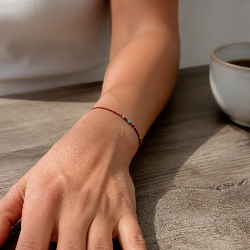 Friendship Bracelet — This one costs almost nothing and still gets worn the longest, because a woven bracelet never feels like a costume the way a sash does.