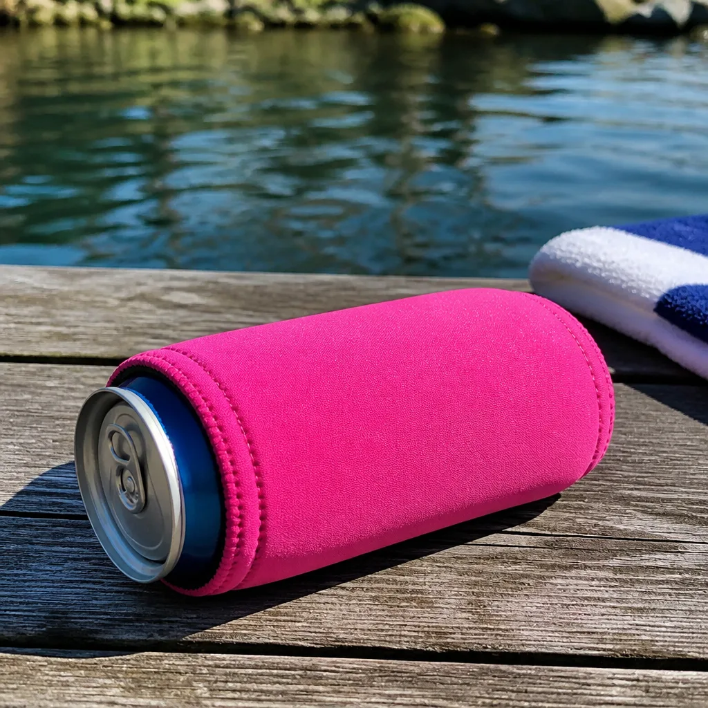 Custom Koozie — A can koozie that keeps a drink cold and a hand dry, holding anything from soda to whatever is in the cooler. Bachelorette gift bags