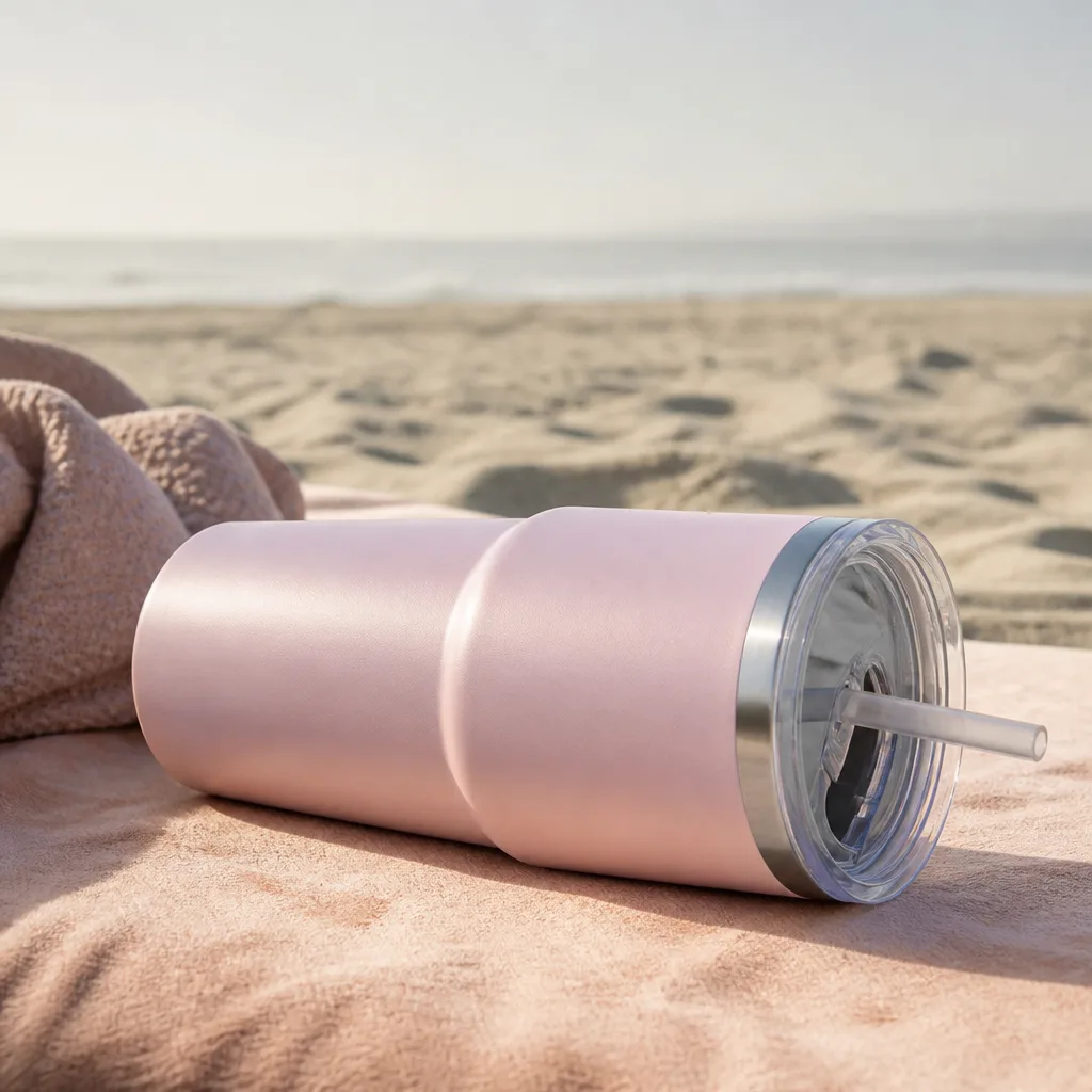 Insulated Cup With Straw — An insulated tumbler with a straw lid, the kind that keeps ice solid well past noon. Bachelorette gift bags