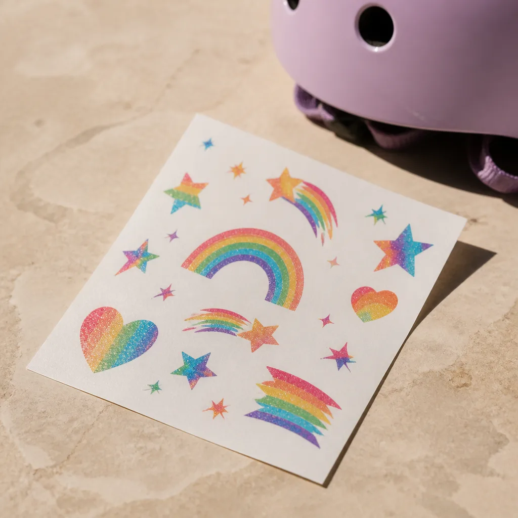 Temporary Tattoos — A small sheet of temporary tattoos, the kind that presses on with a wet cloth and washes off by the end of the trip. Bachelorette gift bags