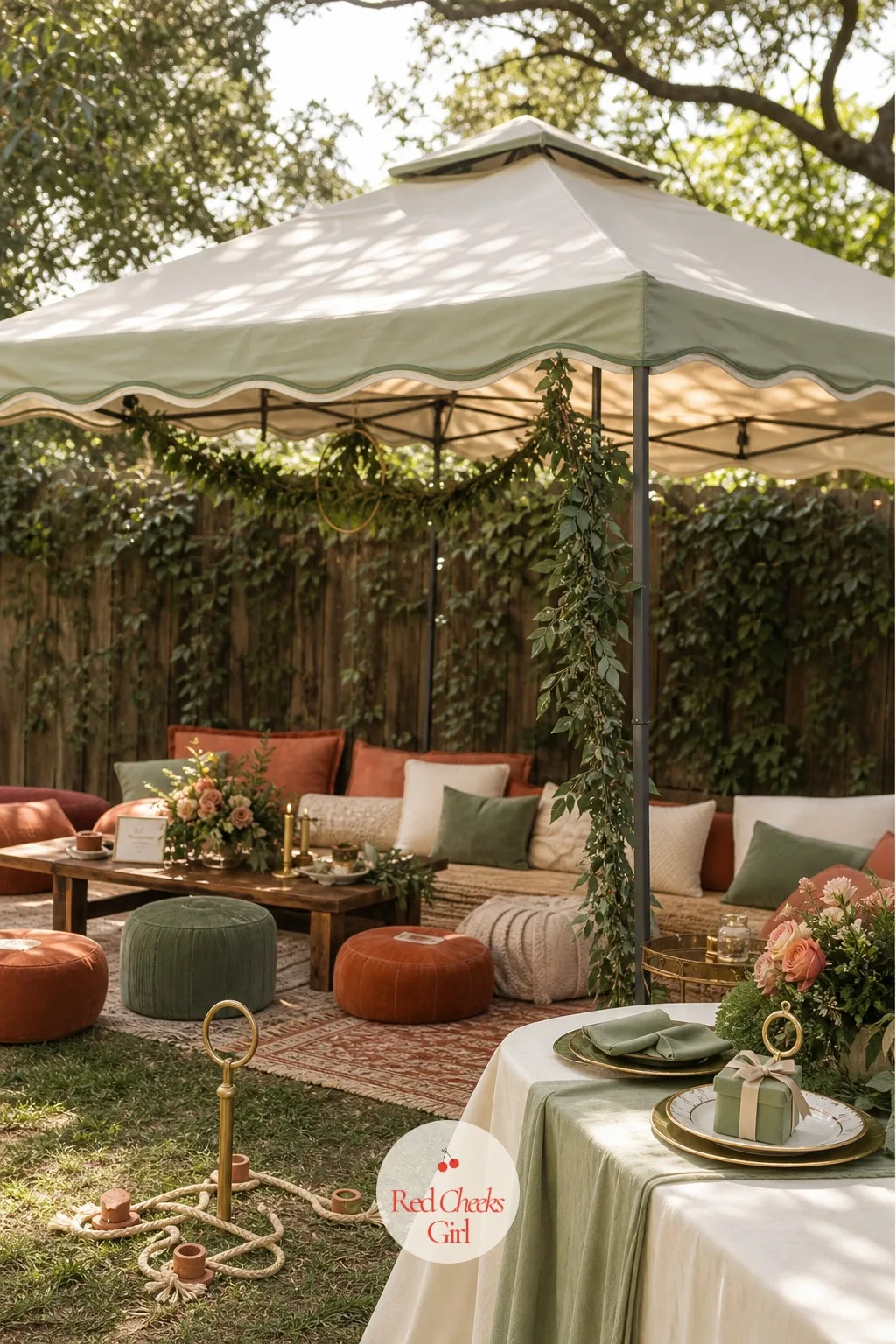 A Market Umbrella or Pop-Up Tent for Shade — The one thing that keeps the whole afternoon from depending on the weather forecast holding steady. Backyard
