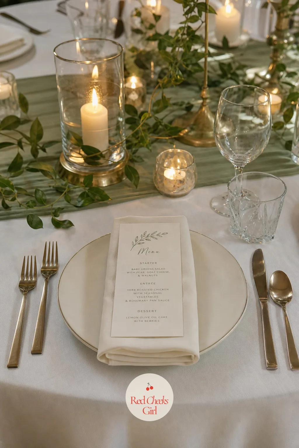 Menu Cards At Each Place Setting — Paper at every seat can feel like unnecessary fuss for a barefoot evening, but a small menu card quietly tells guests what